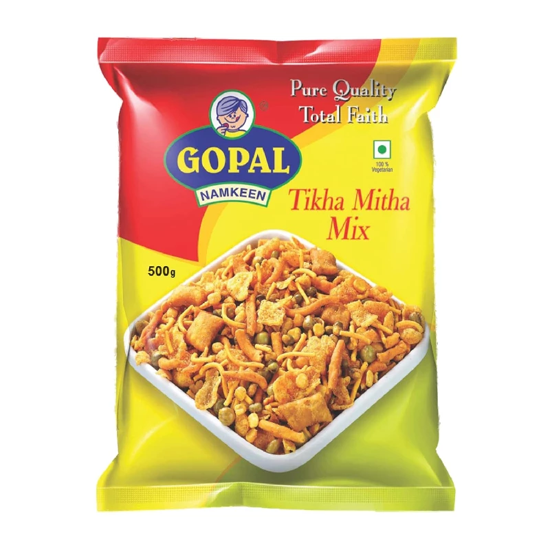 Gopal Namkeen Spicy Combo of Fulvadi Gathiya, Tikhi Sev, Nadiyadi Mix, Tikha Mitha Mix and Garlic Sev Murmura, 2500 g-5.webp
